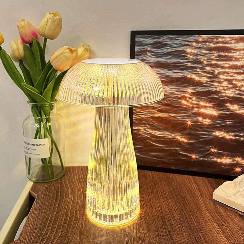 Crystal Mushroom Night Table Lamp Zen Aural