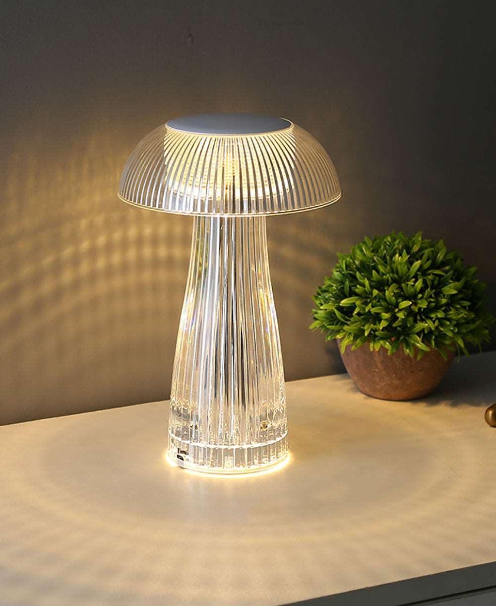 Crystal Mushroom Night Table Lamp Zen Aural