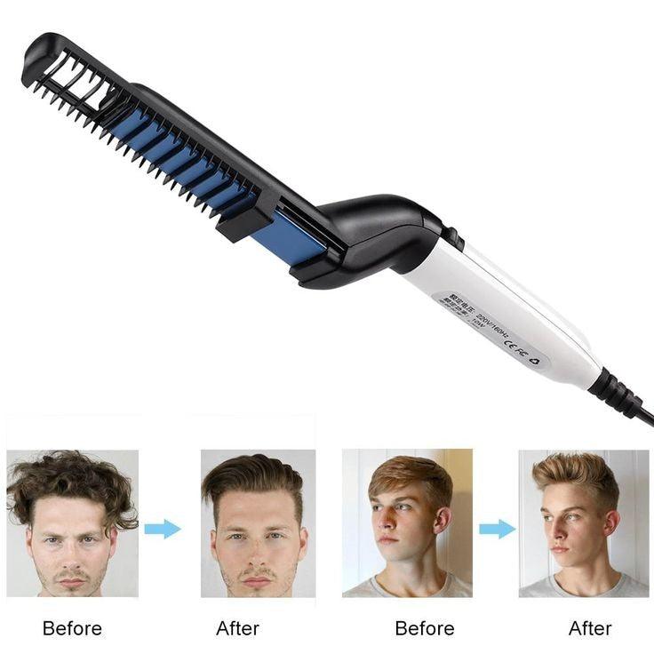 Electric Hair & Beard Straightener Brush Zen Aural