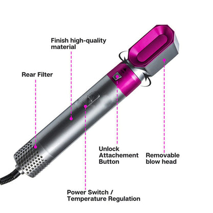 Hair Blow Dryer - Comb, Curler, Straightener, and Styling Brush Zen Aural