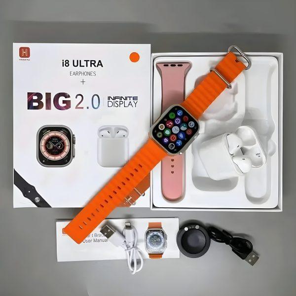 i8 Ultra Series 8 Big 2.0 Sport Fitness Tracker Smartwatch + Free Airpods - Zen Aural