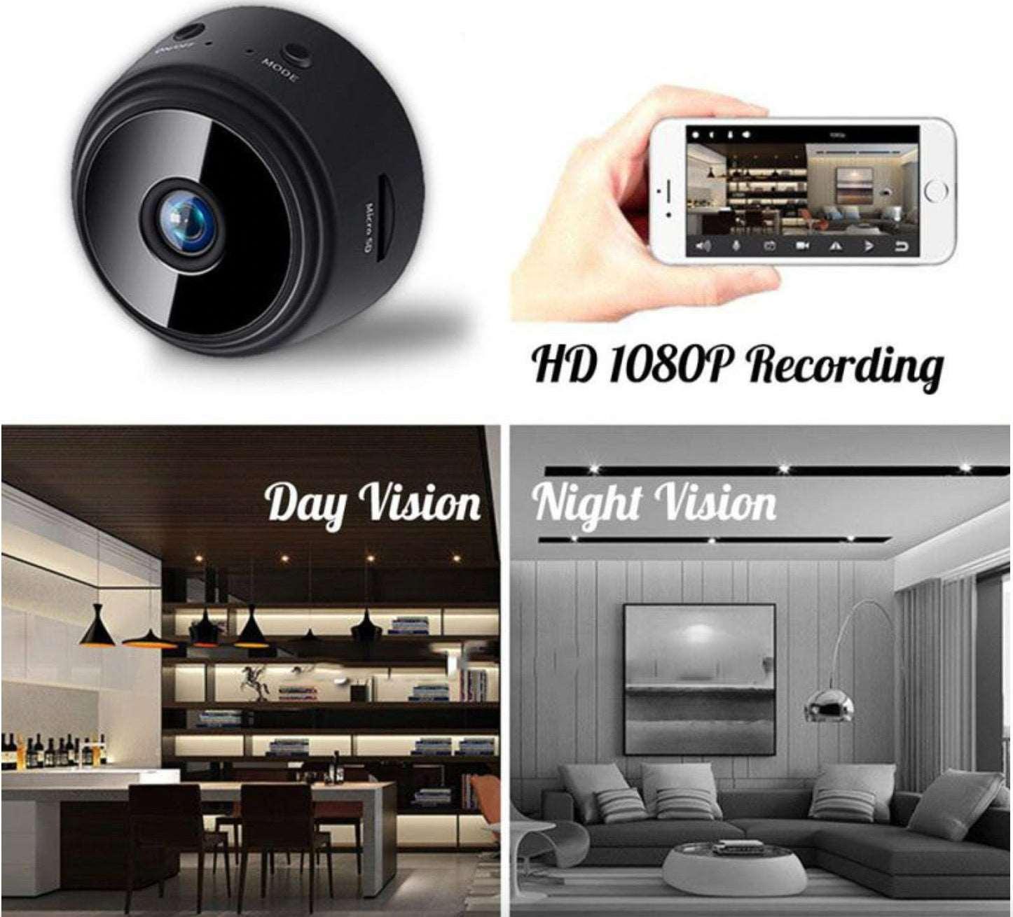 Mini Wifi Camera With A9 Surveillance Security Zen Aural