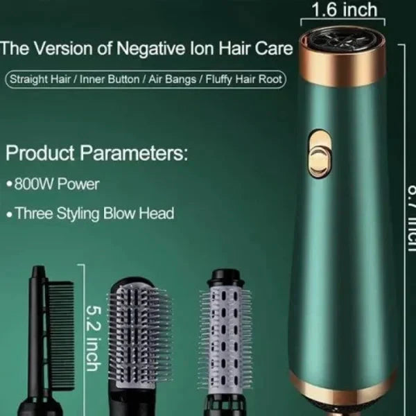 Remington 3 In 1 Hair Dryer - Straightener - Curler Electric Brush Zen Aural