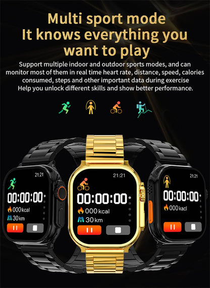 S9 Ultra 2 Smart Watch Golden Edition - Zenaural