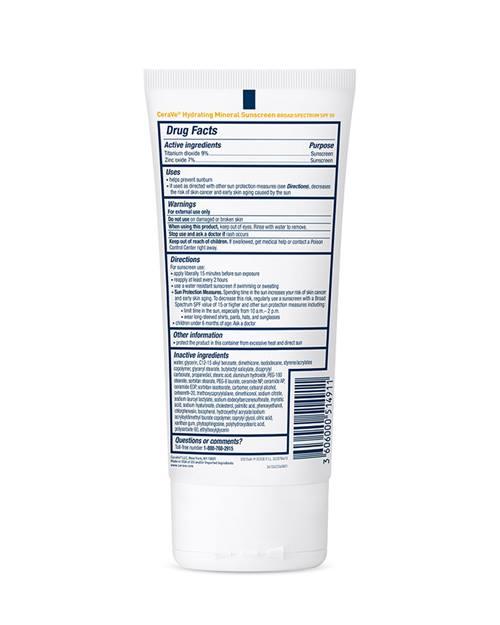 CeraVe Hydrating Mineral Sunscreen SPF50 - Zen Aural