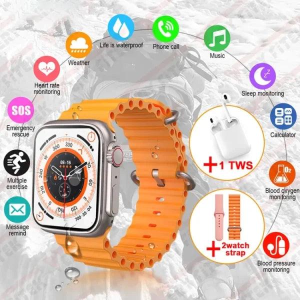 i8 Ultra Series 8 Big 2.0 Sport Fitness Tracker Smartwatch + Free Airpods - Zen Aural